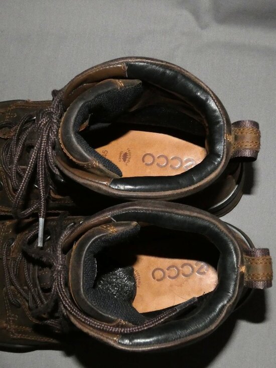 Ecco Brown Leather Track 6 Work Boots Goretex Men\'s sz 11 Moc Toe Lace Up Hiking main image 6